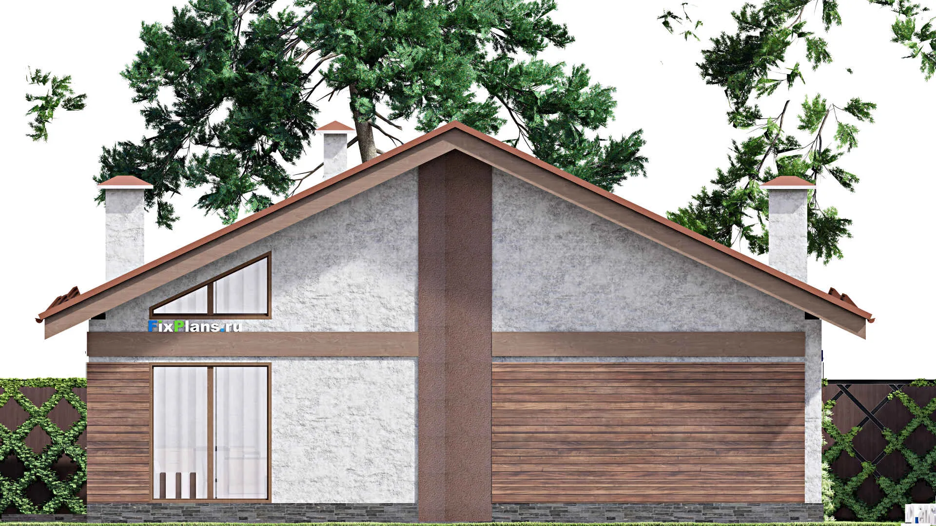 F-13508 - Проект одноэтажного дома 14 на 18, площадью 190 м² с террасой и 4 спальнями