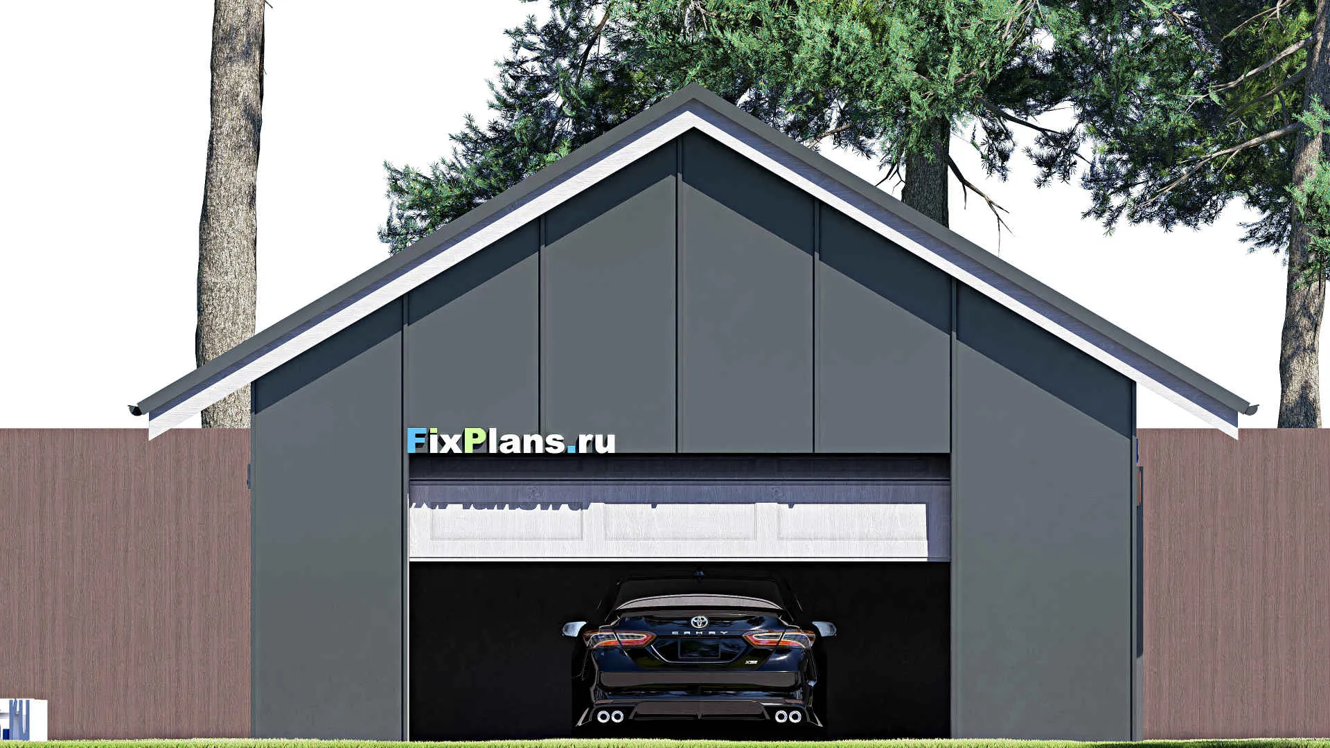 F-21185 - Проект гаража 7 на 8, площадью 50 м² на 2 машиноместа