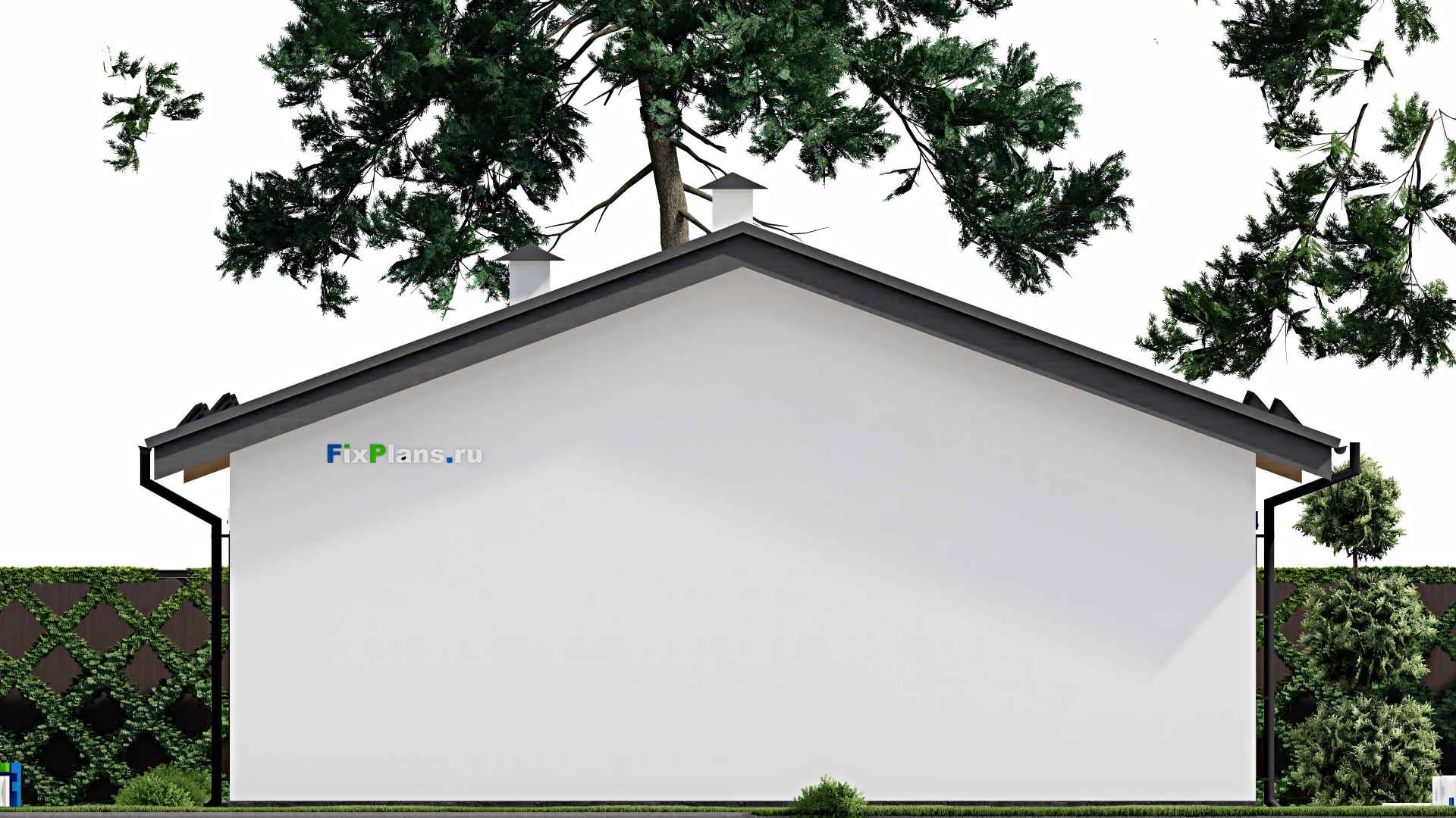 F-9620 - Проект одноэтажного дома 11 на 16, площадью 130 м² с террасой и 3 спальнями