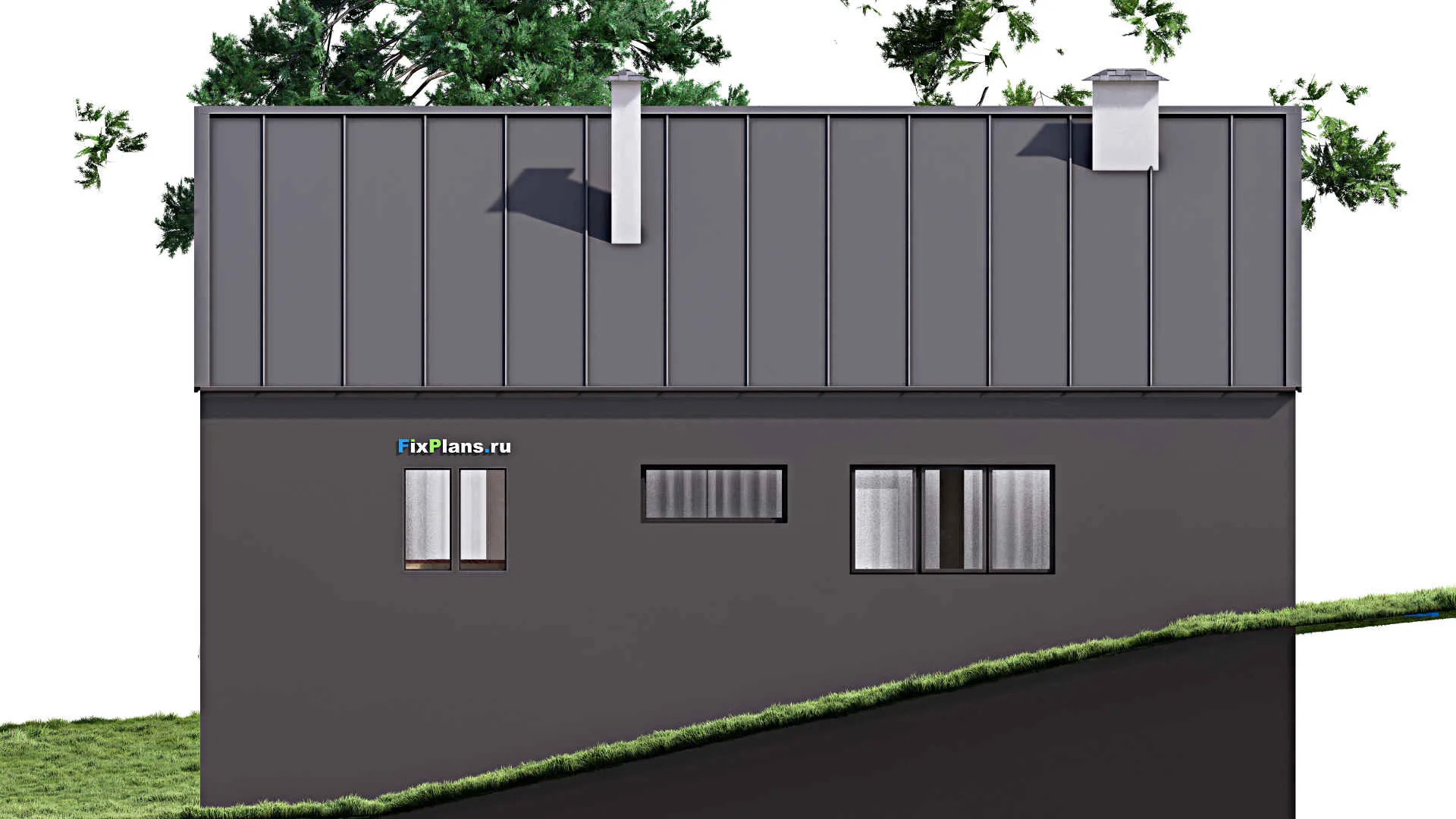 F-13067 - Проект бани 11 на 15, площадью 110 м² с санузлом и спальней