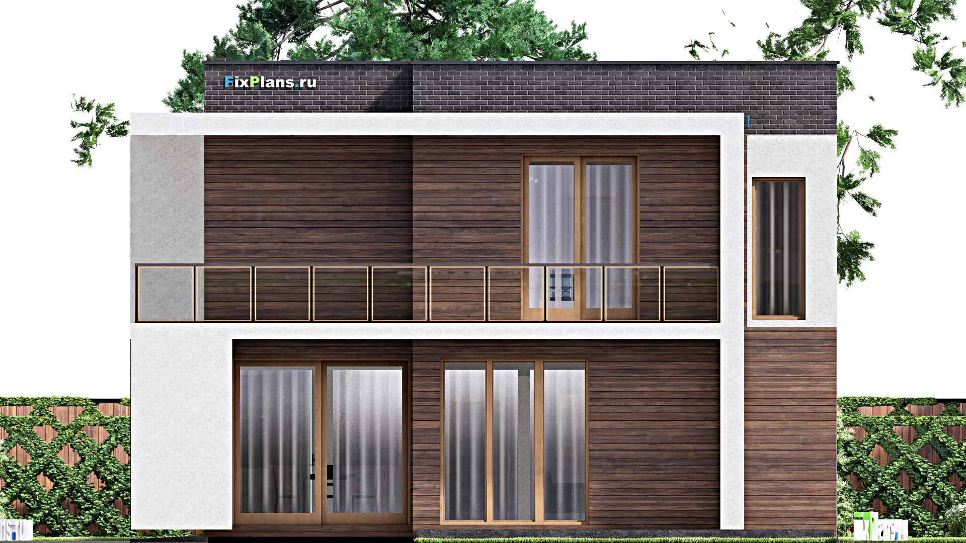 F-16280 - Проект двухэтажного дома 12 на 21, площадью 290 м² с 3 спальнями