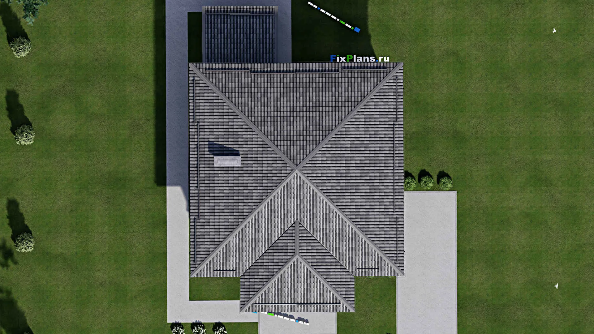 F-6227 - Проект двухэтажного дома 13 на 20, площадью 270 м² с террасой, балконом и 4 спальнями