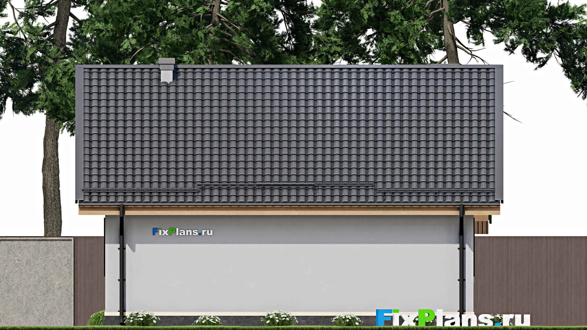 F-8576 - Проект одноэтажного дома 10 на 11, площадью 90 м² с террасой и 2 спальнями
