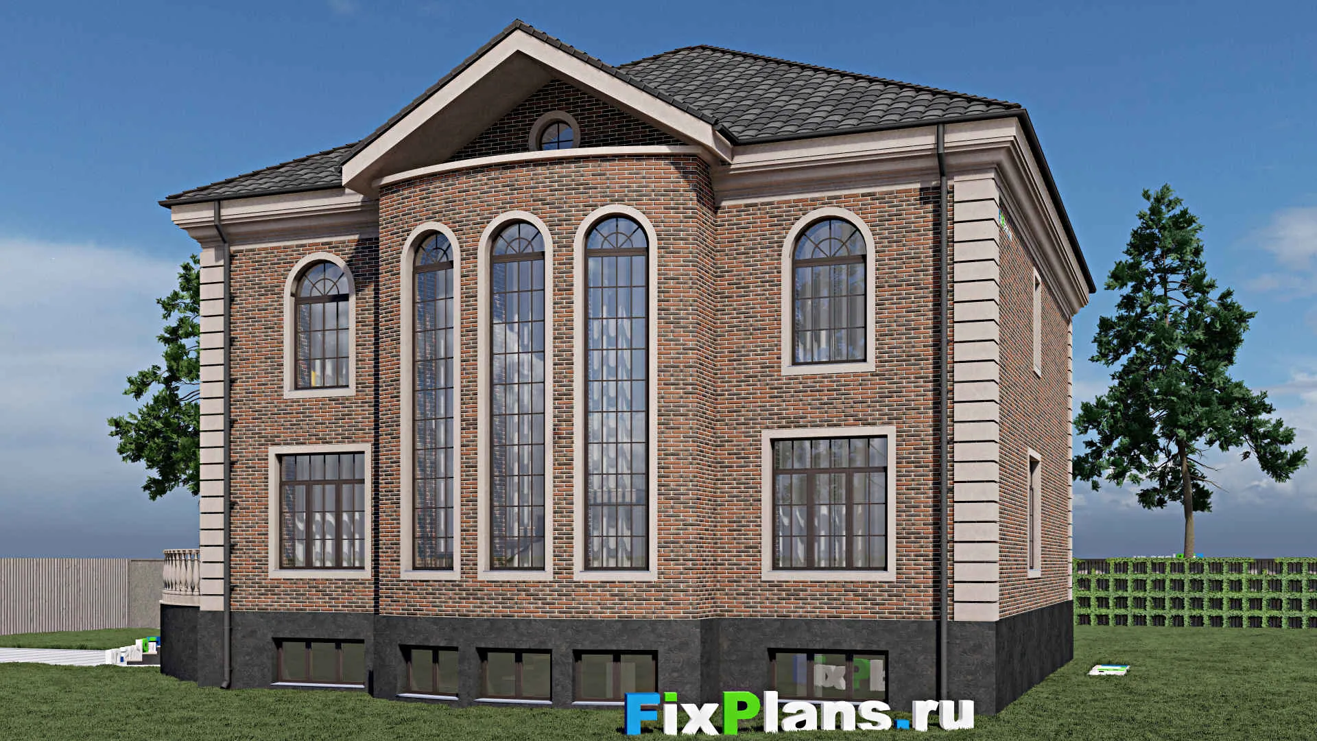 F-0566 - Проект двухэтажного дома 15 на 17, площадью 300 м² с 5 спальнями