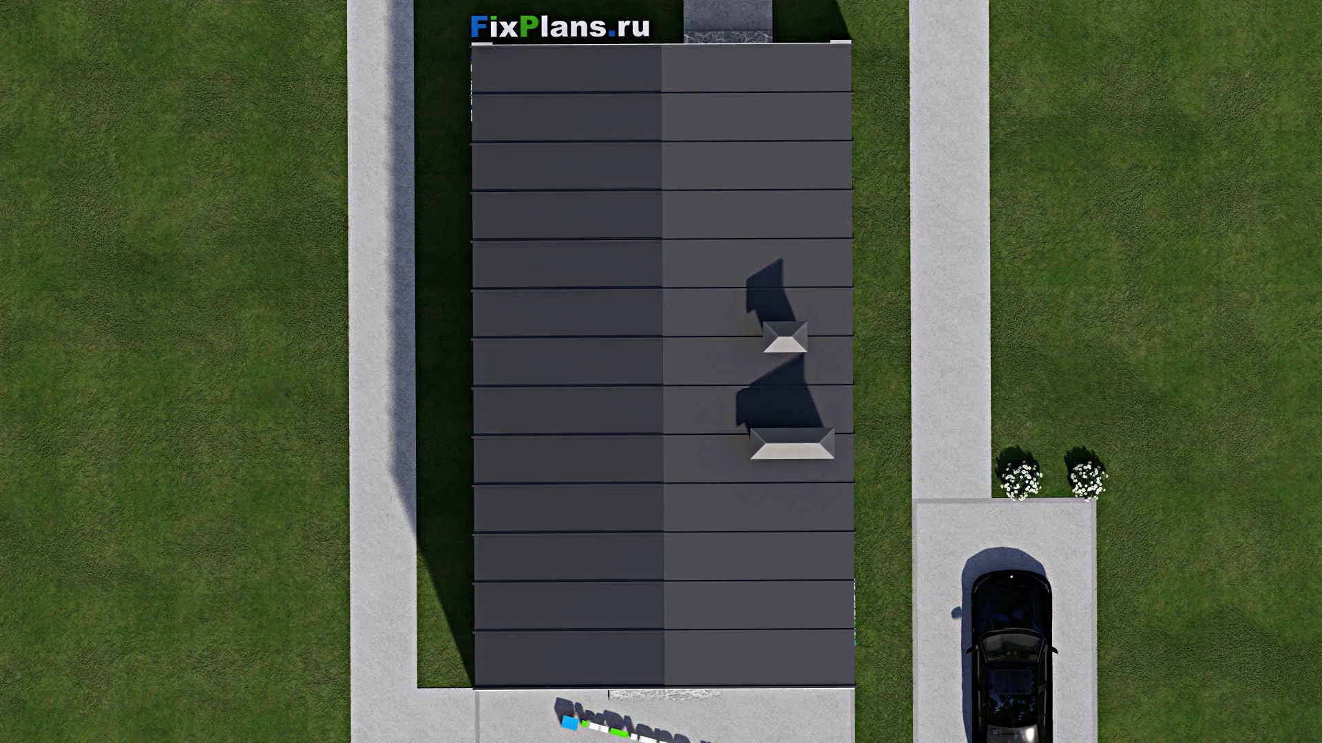 F-6677 - Планы дома с мансардой 9 на 15, площадью 160 м² с террасой, балконом, вторым светом и 1 спальнями